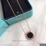 AAA Replica Tiffany T Two Diamond And Black Onyx Circle Pendant In Rose Gold
